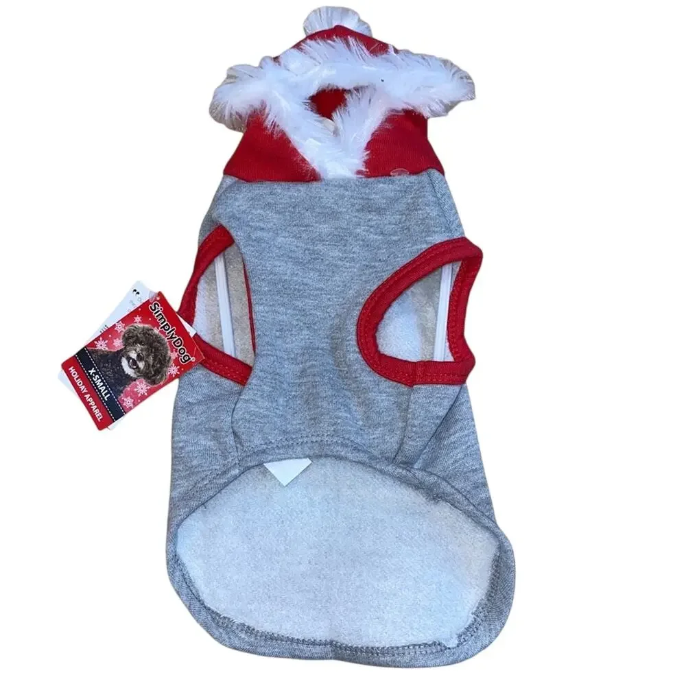 NWT Simply Dog XS Christmas Dog Hoodie Ya Filthy‎ Animal Holiday